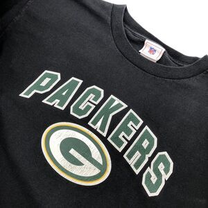 Vintage Green Bay Packers T-shirt Size XL Black NFL Team Apparel